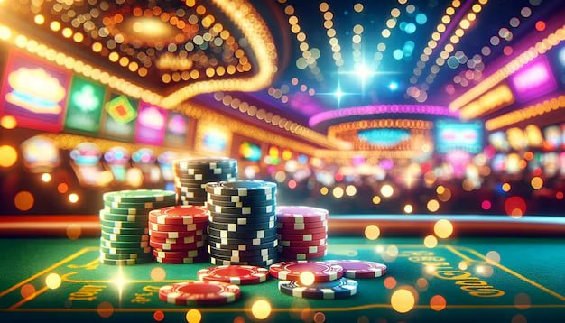 Antarmuka permainan Casino Hold'em yang user-friendly dengan kontrol taruhan jelas